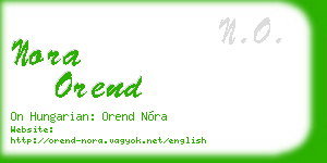 nora orend business card